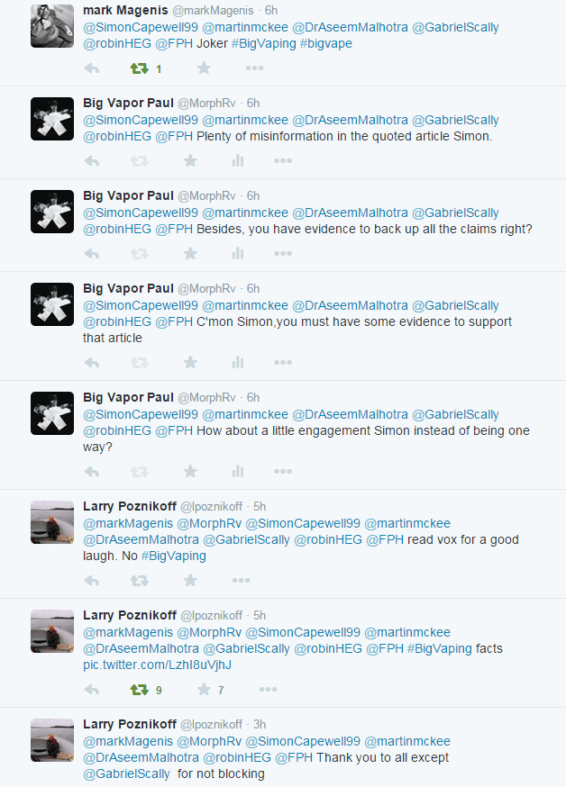 Screenshot of replies to Simon Capewell on twitter trying to engage