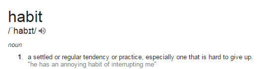 Definition of habit