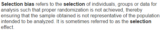Selection bias effect