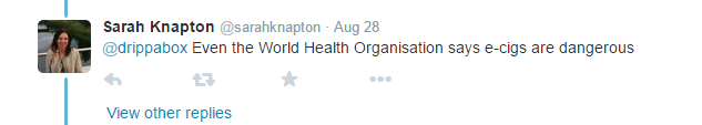 Reply from Sarah Knapton