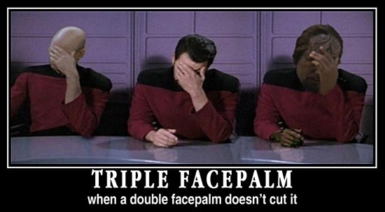 Triple facepalm meme