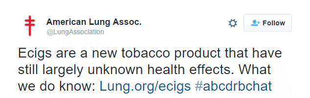 American Lung Association tweet